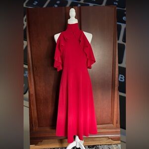 Tracy Reese Red Dressy Halter Sleeveless Cocktail Dress